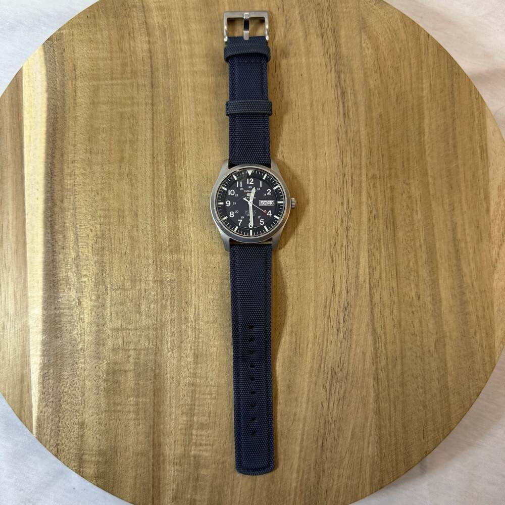 Seiko 5 Sports Automatic Watch 7S36-03J0 Blue Canvas Strap